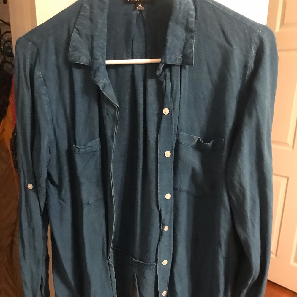 Button down denim